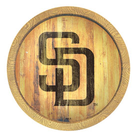 San Diego Padres: Logo - Weathered "Faux" Barrel Top Sign, FNB-MBSDIE-240-06 San Diego Padres: Logo - Weathered "Faux" Barrel Top Sign, FNB-MBSDIE-240-06