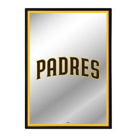 San Diego Padres: Vertical Framed Mirrored Wall Sign, AGS-MBSDIE-275-01A San Diego Padres: Vertical Framed Mirrored Wall Sign, AGS-MBSDIE-275-01A