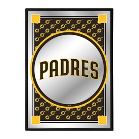 San Diego Padres: Vertical Team Spirit - Framed Mirrored Wall Sign, MBSDIE-275-02