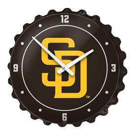 San Diego Padres: Logo - Bottle Cap Wall Clock, MBSDIE-540-02