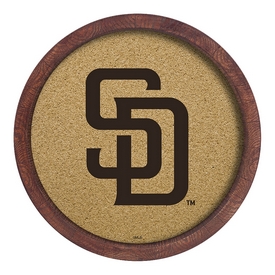 San Diego Padres: Logo - "Faux" Barrel Framed Cork Board, AGS-MBSDIE-632-01A San Diego Padres: Logo - "Faux" Barrel Framed Cork Board, AGS-MBSDIE-632-01A