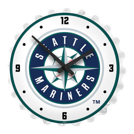Seattle Mariners: Bottle Cap Lighted Wall Clock, MBSEAT-545-01