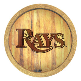 Tampa Bay Rays: Branded "Faux" Barrel Top Sign, FNB-MBTBAY-240-02 Tampa Bay Rays: Branded "Faux" Barrel Top Sign, FNB-MBTBAY-240-02
