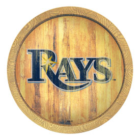 Tampa Bay Rays: Weathered "Faux" Barrel Top Sign, FNB-MBTBAY-240-03 Tampa Bay Rays: Weathered "Faux" Barrel Top Sign, FNB-MBTBAY-240-03