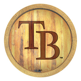 Tampa Bay Rays: Logo - Branded "Faux" Barrel Top Sign, FNB-MBTBAY-240-05 Tampa Bay Rays: Logo - Branded "Faux" Barrel Top Sign, FNB-MBTBAY-240-05