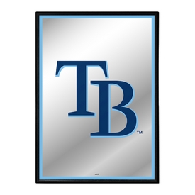 Tampa Bay Rays: Vertical Framed Mirrored Wall Sign, AGS-MBTBAY-275-01A Tampa Bay Rays: Vertical Framed Mirrored Wall Sign, AGS-MBTBAY-275-01A