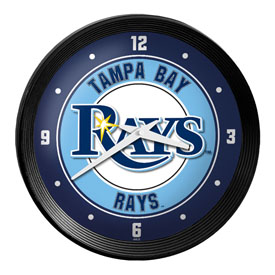 Tampa Bay Rays: Ribbed Frame Wall Clock, MBTBAY-530-01