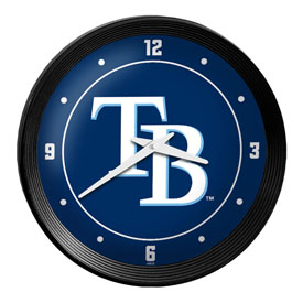 Tampa Bay Rays: Logo - Ribbed Frame Wall Clock, MBTBAY-530-02