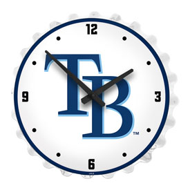 Tampa Bay Rays: Logo - Bottle Cap Lighted Wall Clock, MBTBAY-545-02