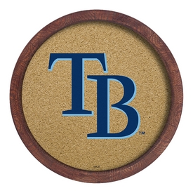 Tampa Bay Rays: Logo - "Faux" Barrel Framed Cork Board, AGS-MBTBAY-632-02A Tampa Bay Rays: Logo - "Faux" Barrel Framed Cork Board, AGS-MBTBAY-632-02A
