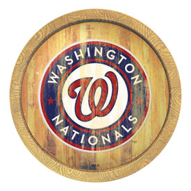 Washington Nationals: Weathered "Faux" Barrel Top Sign, FNB-MBWASH-240-03 Washington Nationals: Weathered "Faux" Barrel Top Sign, FNB-MBWASH-240-03