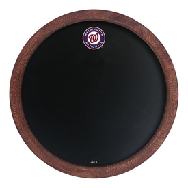 Washington Nationals: Chalkboard "Faux" Barrel Top Sign, MBWASH-630-01