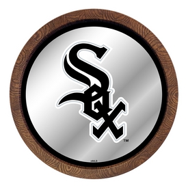 Chicago White Sox: "Faux" Barrel Top Mirrored Wall Sign, AGS-MBWSOX-245-01A Chicago White Sox: "Faux" Barrel Top Mirrored Wall Sign, AGS-MBWSOX-245-01A
