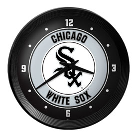 Chicago White Sox: Ribbed Frame Wall Clock, MBWSOX-530-01