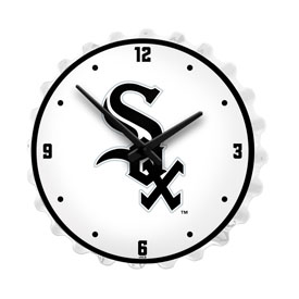 Chicago White Sox: Bottle Cap Lighted Wall Clock, MBWSOX-545-01