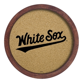 Chicago White Sox: "Faux" Barrel Framed Cork Board, AGS-MBWSOX-632-02A Chicago White Sox: "Faux" Barrel Framed Cork Board, AGS-MBWSOX-632-02A