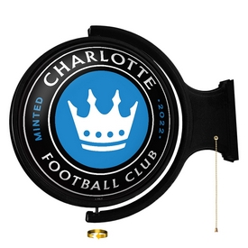 Charlotte FC: Original Round Rotating Lighted Wall Sign, MSCHAR-115-01
