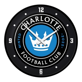 Charlotte FC: Modern Disc Wall Clock, MSCHAR-510-01