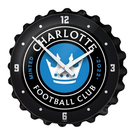 Charlotte FC: Bottle Cap Wall Clock, MSCHAR-540-01