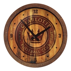 Charlotte FC: Branded "Faux" Barrel Top Clock, MSCHAR-560-02