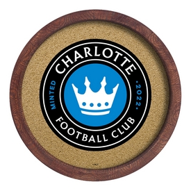 Charlotte FC: "Faux" Barrel Framed Cork Board, MSCHAR-632-01