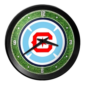 Chicago Fire: Pitch - Ribbed Frame Wall Clock, MSCHIF-530-02