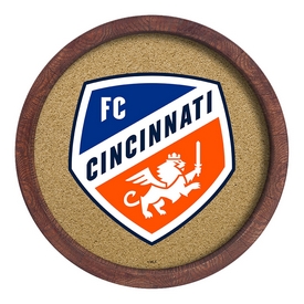 FC Cincinnati: "Faux" Barrel Framed Cork Board, MSCINC-632-01