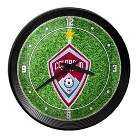 Colorado Rapids: Pitch - Ribbed Frame Wall Clock, MSCOLO-530-02