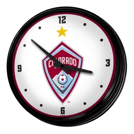 Colorado Rapids: Retro Lighted Wall Clock, FNB-MSCOLO-550-01A Colorado Rapids: Retro Lighted Wall Clock, FNB-MSCOLO-550-01A