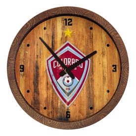 Colorado Rapids: Weathered "Faux" Barrel Top Clock, MSCOLO-560-03