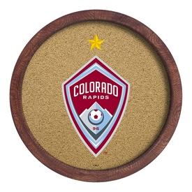 Colorado Rapids: "Faux" Barrel Framed Cork Board, MSCOLO-632-01