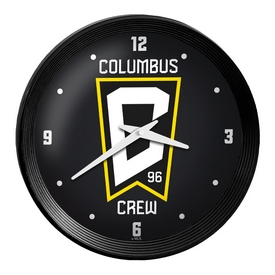 Columbus Crew: Ribbed Frame Wall Clock, MSCOLU-530-01
