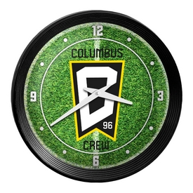 Columbus Crew: Pitch - Ribbed Frame Wall Clock, MSCOLU-530-02