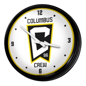 Columbus Crew: Retro Lighted Wall Clock, FNB-MSCOLU-550-01A Columbus Crew: Retro Lighted Wall Clock, FNB-MSCOLU-550-01A