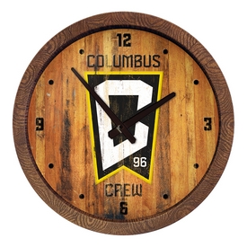 Columbus Crew: Weathered "Faux" Barrel Top Clock, MSCOLU-560-03