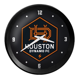 Houston Dynamo: Ribbed Frame Wall Clock, MSHOUS-530-01