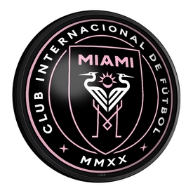 Inter Miami CF: Round Slimline Lighted Wall Sign, MSMIAM-130-01