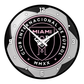 Inter Miami CF: Soccer Ball - Modern Disc Wall Clock, MSMIAM-510-51