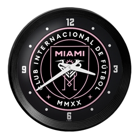 Inter Miami CF: Ribbed Frame Wall Clock, MSMIAM-530-01