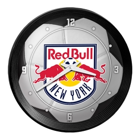 New York Red Bulls: Soccer Ball - Ribbed Frame Wall Clock, MSNYRB-530-51