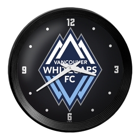 Vancouver Whitecaps FC: Ribbed Frame Wall Clock, MSVANC-530-01