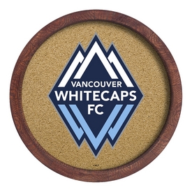 Vancouver Whitecaps FC: "Faux" Barrel Framed Cork Board, MSVANC-632-01