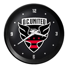 D.C. United: Ribbed Frame Wall Clock, MSWASH-530-01