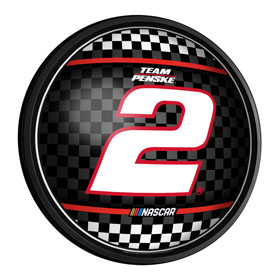 Austin Cindric: Checkered Flag  - Round Slimline Lighted Wall Sign, NAAC02-130-03