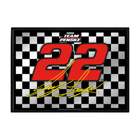 Joey Logano: Checkered Flag - Framed Mirrored Wall Sign, NAJL22-265-02