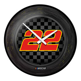 Joey Logano: Tire Framed - Modern Disc Wall Clock, NAJL22-510-02