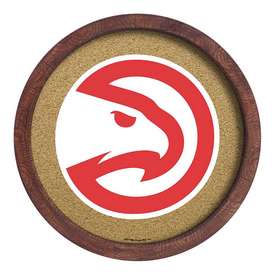 Atlanta Hawks: "Faux" Barrel Framed Cork Board, NBAHAW-632-01