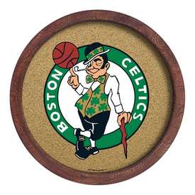 Boston Celtics: "Faux" Barrel Framed Cork Board, NBBCEL-632-01