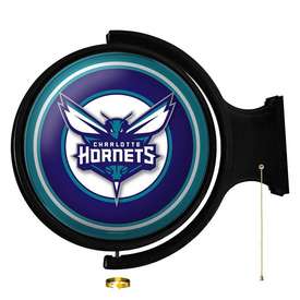 Charlotte Hornets: Original Round Rotating Lighted Wall Sign, NBCHAR-115-01