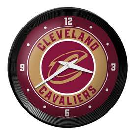 Cleveland Cavaliers: Ribbed Frame Wall Clock, NBCLVD-530-01